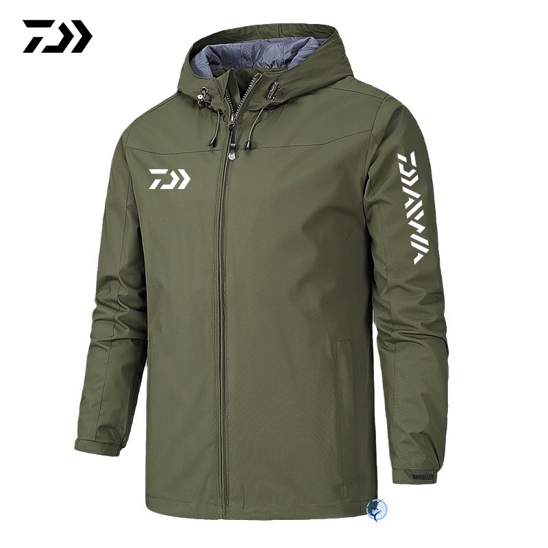 Nova Daiwa Fishing Jacket Spring Autumn Thin Hooded Solid Black