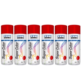 Kit 6 Tintas Spray Supercolor Vermelho 350 ml - Tekbond