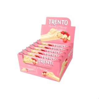 Chocolate Trento Cheesecake De Morango Caixa 16 Unidades 32g
