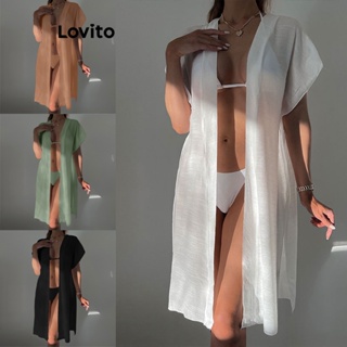 Lovito Quimono Boho Simples Básico Para Mulheres LNL42040