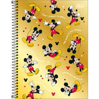 CADERNO ESPIRAL CAPA DURA UNIVERSITÁRIO 10 MATÉRIAS MICKEY 160 FOLHAS TILIBRA