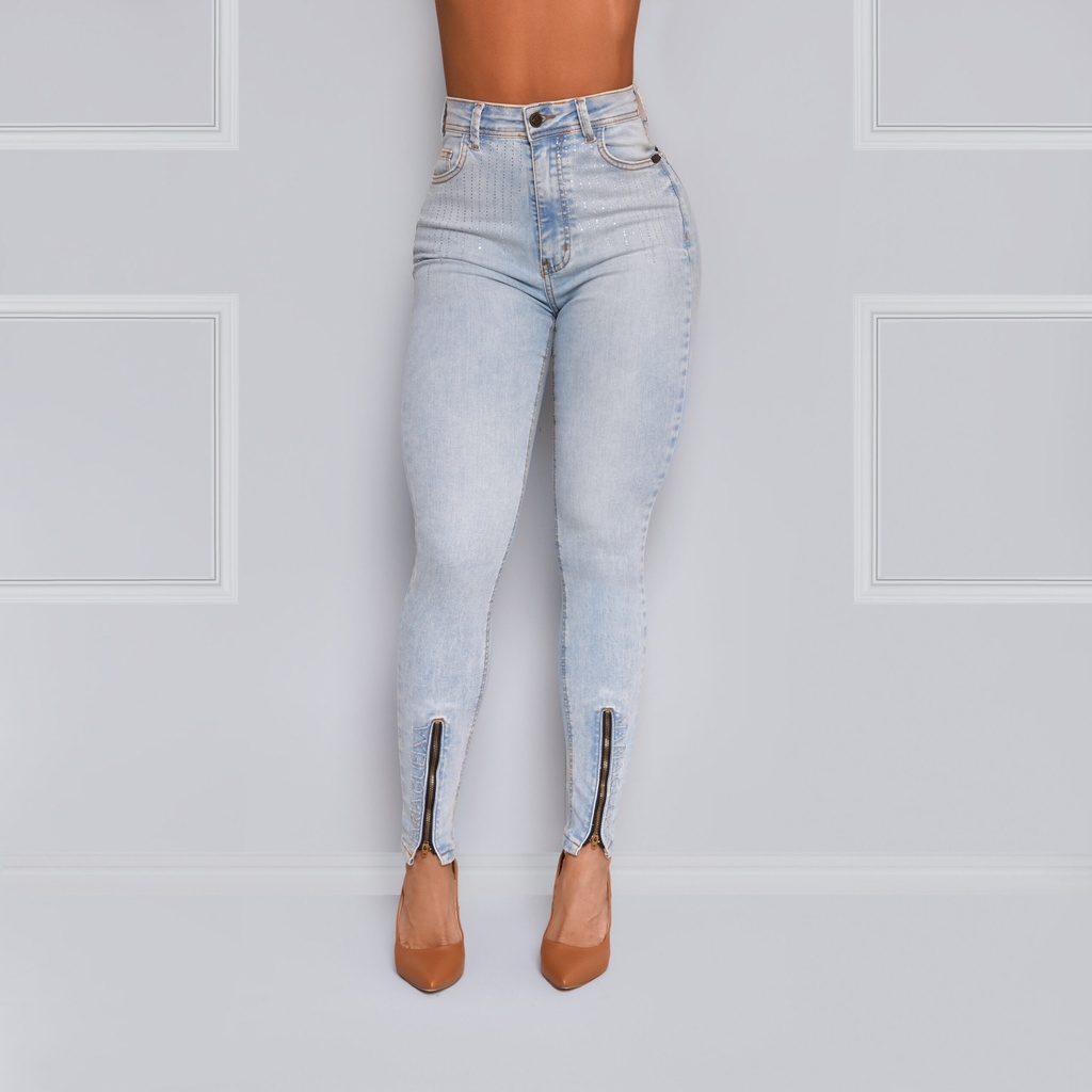 CALCA JEANS WIDE ZIPER MARIA GUEIXA JEANS