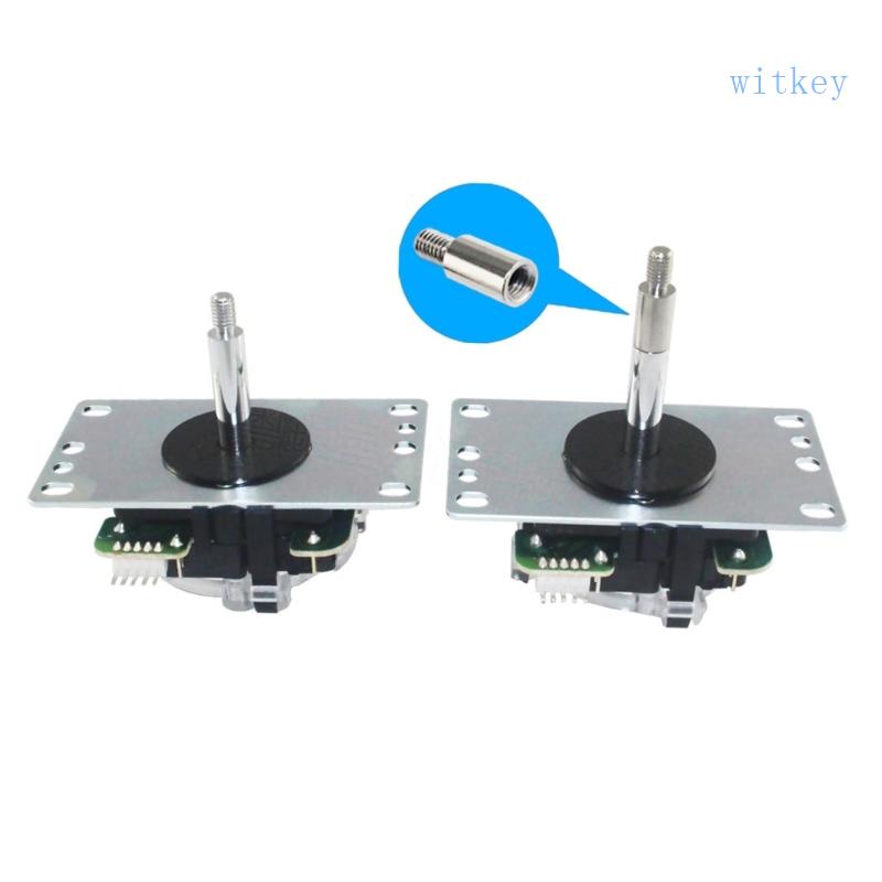 2Pieces Arcade Joystick Extensor Eixo Cromado Para Seimitsu Game Controller