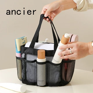 Fancier School Washing Bag Beach Mesh Saco De Praia Portátil De Grande Capacidade Transparente Simples Para Viagem