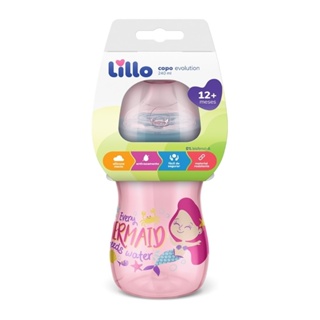 Copo Lillo Evolution Bebedor de Silicone Menina 240ml