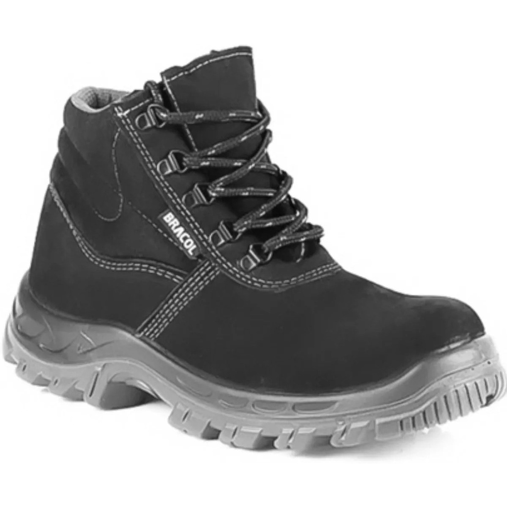 Botina De Segurança Bota Modelo Baf Nobuck Bico Pvc Bracol