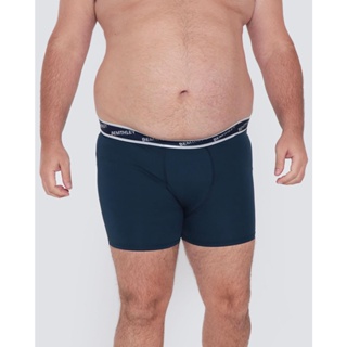 Cueca Masculina Plus Size Boxer Microfibra Elástico Marinho