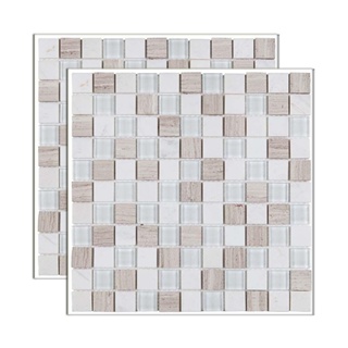 Pastilha de pedra Matisse placa 29x29cm bege MT711 Glass Mosaic