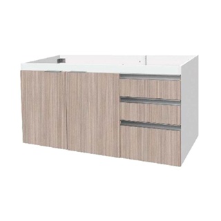 Armário para cozinha branco Blu 120 com porta e gavetas grigio Bumi