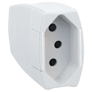 Plugue prolongador 10A bivolt branco Pial