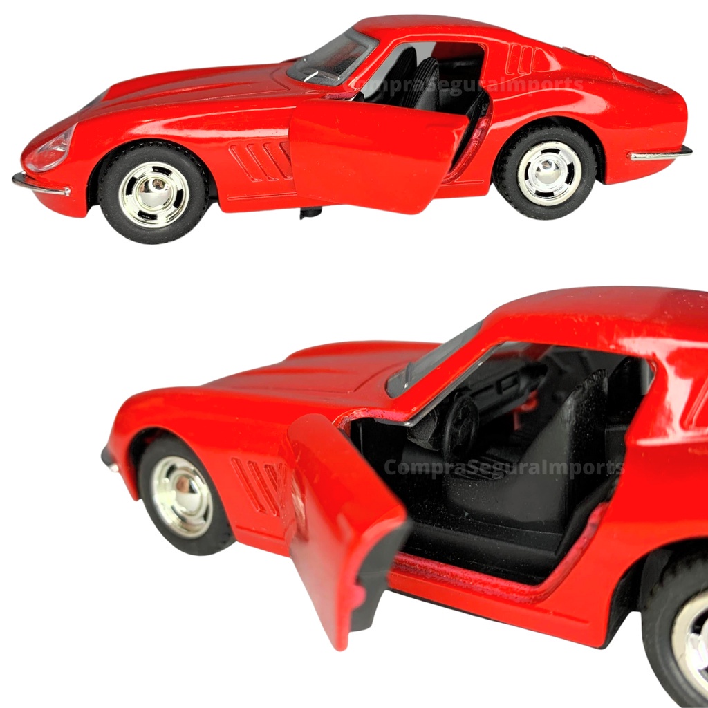 Carrinho De Ferro Miniatura Ferrari 275 GTB Abre Porta Metal