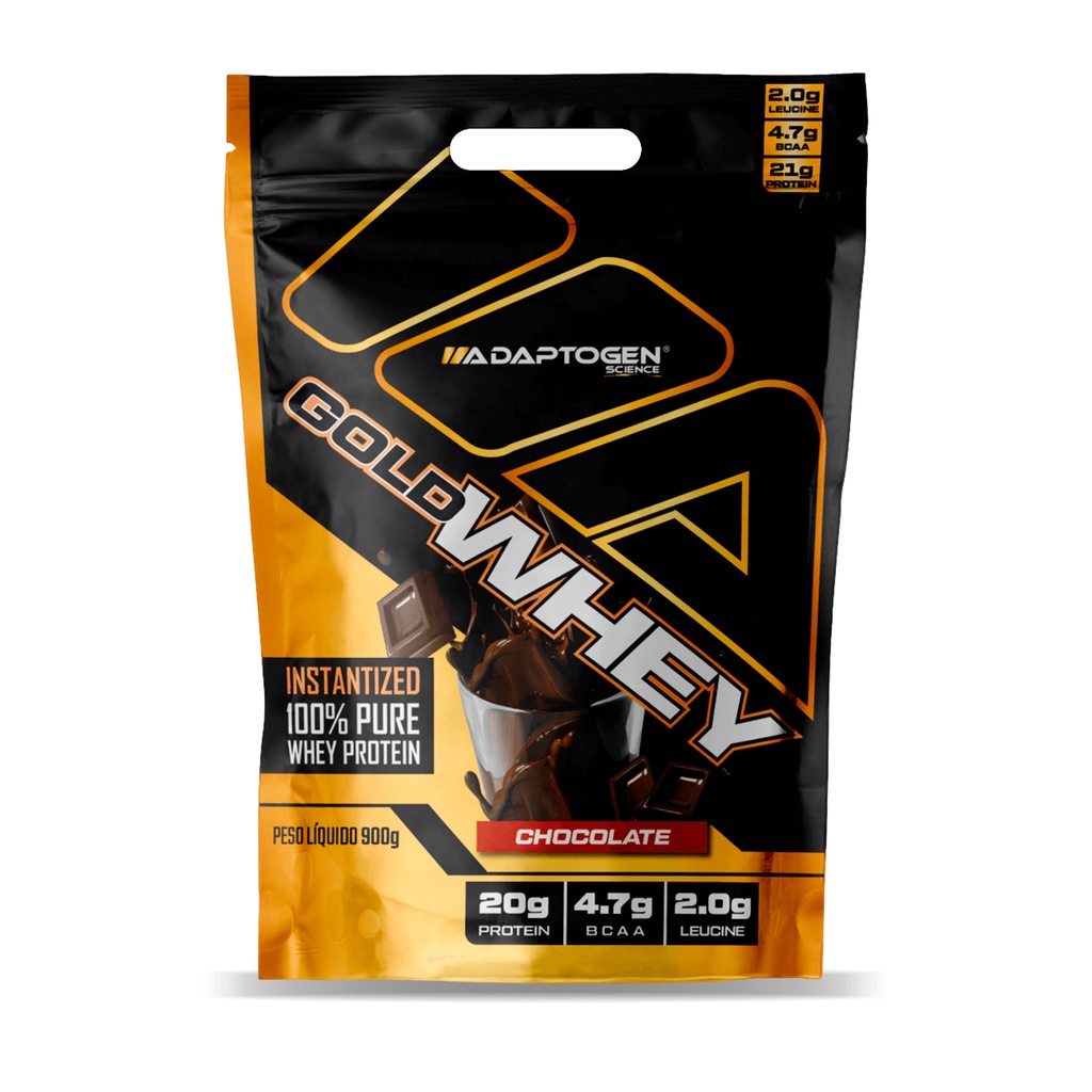 Gold Whey Concentrado Refil 900g – Chocolate – Adaptogen
