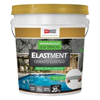 Manta Líquida Impermeabilizante 100 Impermeável e Flexível, Ideal Para Áreas Úmidas. Manta Cimentícia Impermeabilizante Eastment 20Kg Cinza Drylevis