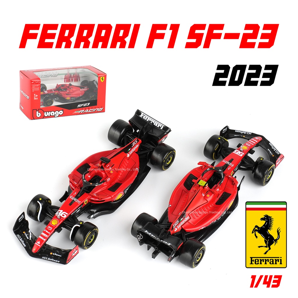 Bburago 1 : 43 2023 Ferrari SF23 # 16 55 Fórmula F1 Racing Formula Carro De Simulação Estática Modelo Diecast Alloy