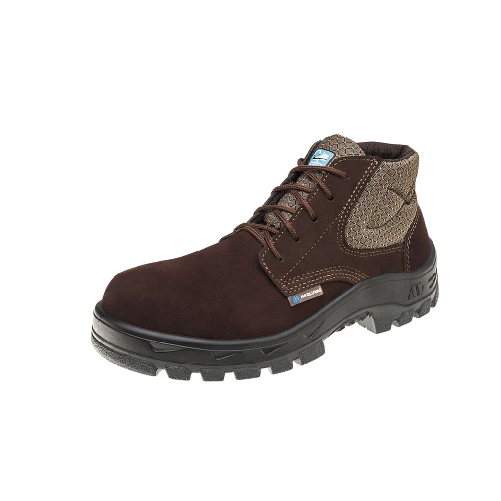 BOTINA MARLUVAS NOBUCK 50B26-CB-C MARROM BIDENSIDADE BICO COMPOSITE CA 42392