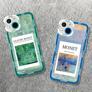 Ilustração Artística Lírios De Água Impressão Sunrise Monet Caixa De Telefone Para Xiaomi Redmi 12 10C 12C Nota 8 9 10 Pro Max 11 12 Plus 9S 10S 11S 12S Capa Transparente De Silicone