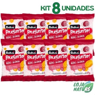 KIT 8 Salgadinho de Milho e Quinoa Sem Glúten Sem Lactose 25g - Belive