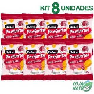 KIT 8 Salgadinho de Milho e Quinoa Sem Glúten Sem Lactose 25g - Belive