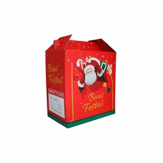 CESTA DE NATAL BOAS FESTAS VERMELHA- CAIXA DE NATAL