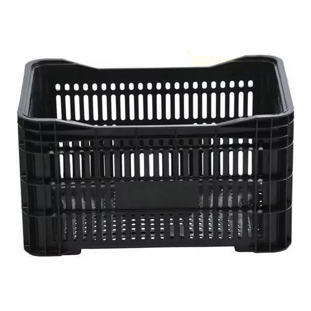CAIXA PLASTICA AGRICOLA VAZADA 56X36X31CM PRETO