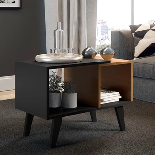 Mesa de Centro para Sala de Estar 68 x 47 Cm MDP Cinza 0650 MENU