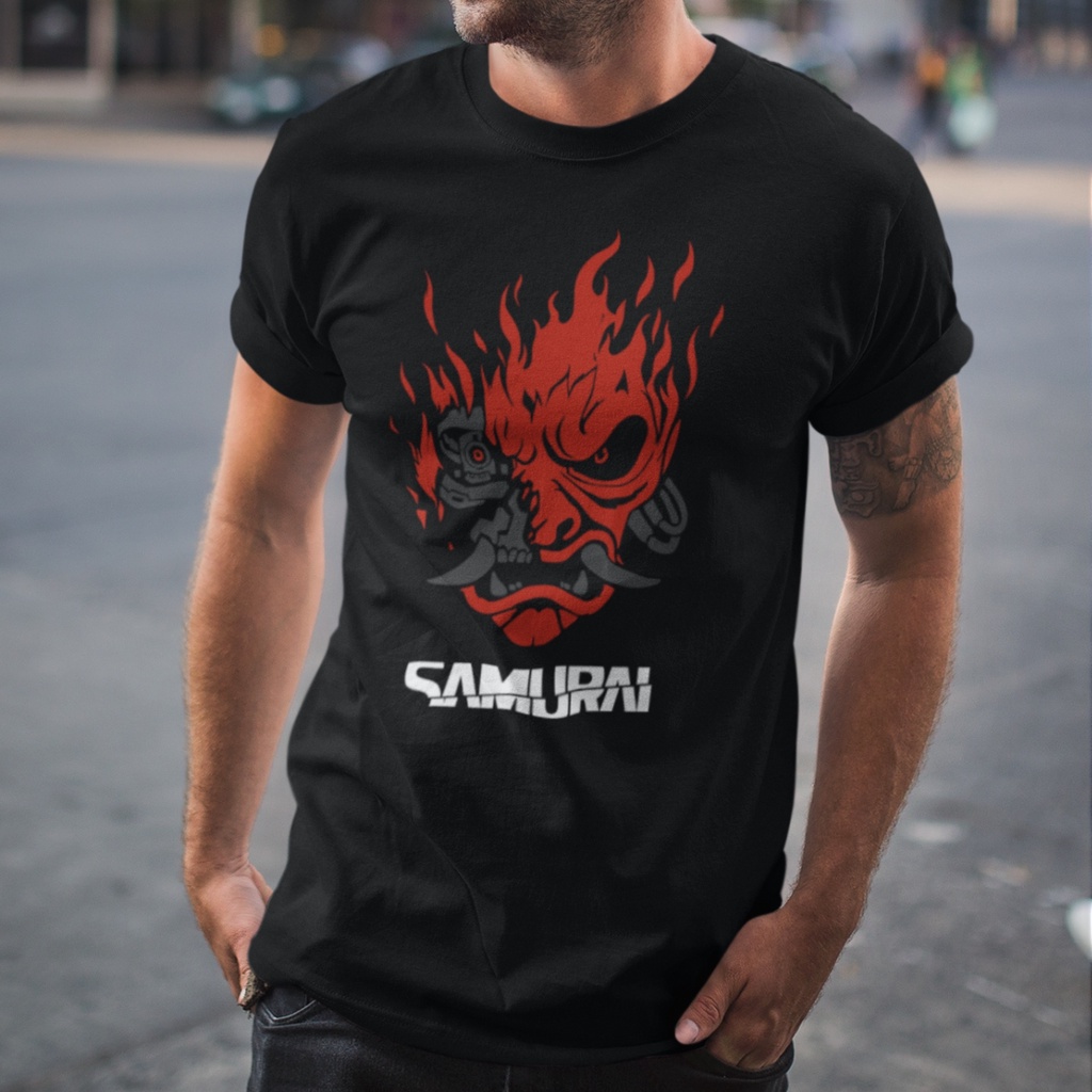 Camiseta 2025 samurai cyberpunk