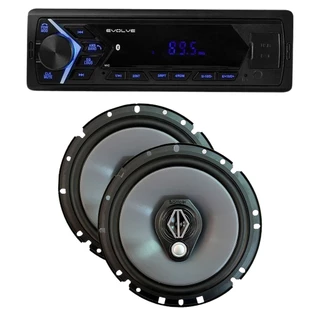 Som Automotivo Bluetooth USB 1din New Trip Multi + Par Alto Falante BBR 6" 120W RMS 4 Ohms Triaxial