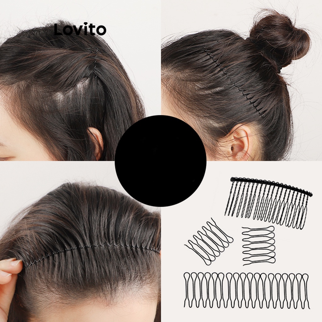 Lovito Presilhas de Cabelo Práticas Invisíveis Básicas para Mulheres LFA05299