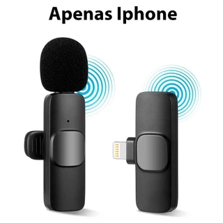 Microfone de Lapela Sem Fio Vlog Compatível iPhone Ming