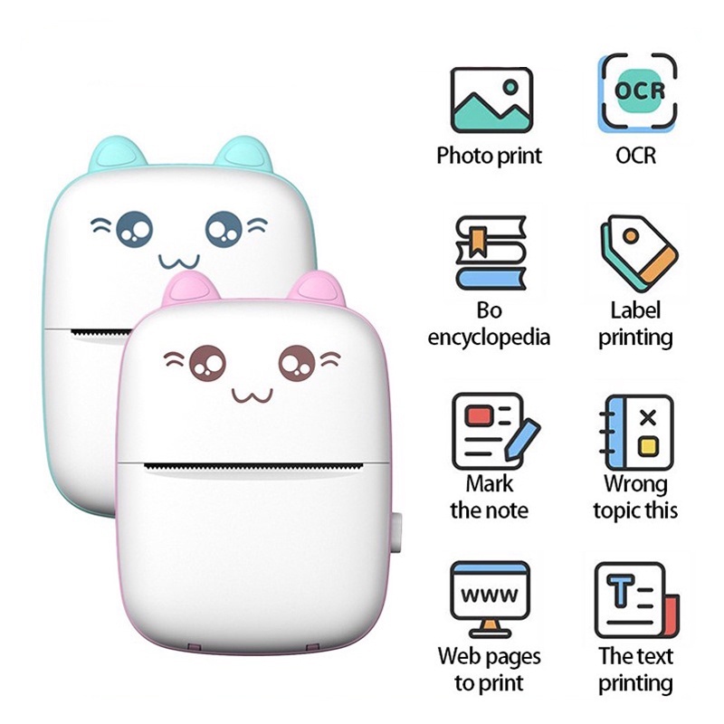 Mini Impressora Portátil Térmica Sem Fio Com Bolso De Foto/Bluetooth Para Android/Ios JAGV