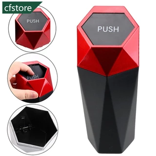 CFSTORE 1PC Lata De Lixo Para Carro Diamante Projeto Veículo À Prova De Vazamento Com Tampa Lixeira Automotivo & Casa A9C9