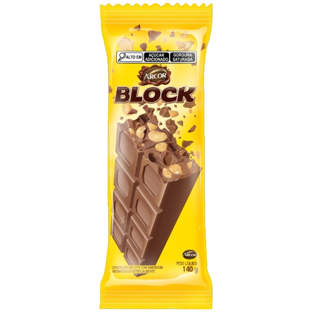 Chocolate Chock Block C/ Amendoim Barra 140g Shopee Brasil
