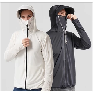 Verão UPF 50 + UV Sun Protection Coats Homens Fino Macio Respirável Secagem Rápida Jacket Outdoor Fishing Hoodies Outwear