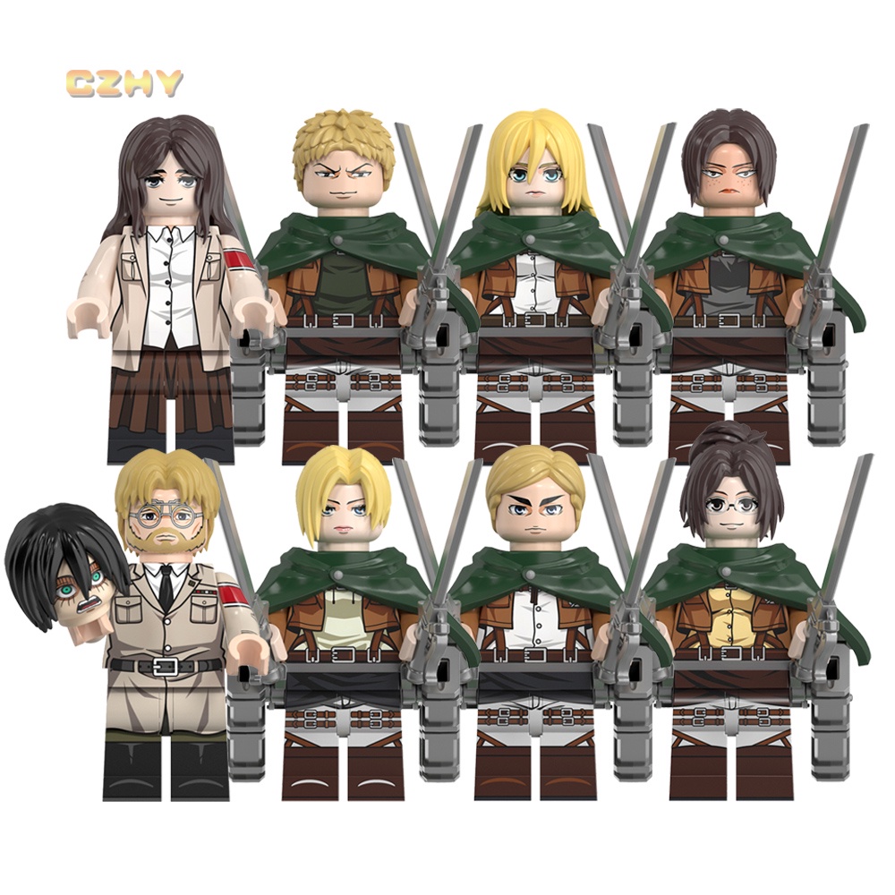 Annie Leonhart Erwin Jaeger Reiner Hisutoria Reisu Ymir Finger Ataque Japonês Em Blocos De Plástico Titan Kids Toys WM6165