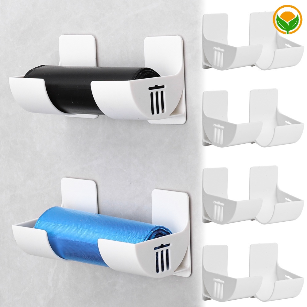 2Pcs/Pair Sacos De Lixo Plásticos De Parede Sem Perfuração Gancho/Banheiro De Cozinha Suporte De Rolos De Para Ganchos Auto-Adesivos Domésticos
