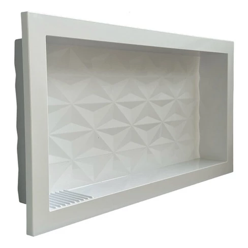 Nicho Para Banheiro Porta Shampoo Embutir 30x60 Fundo 3d Lançamento Domus
