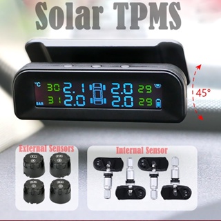 Sistema De Monitoramento De Pressão De Pneus TPMS Para Carros Sem Fio LCD Solar Guage Testador Ar + 4 Sensores Internos/Externos em Oferta na Shopee