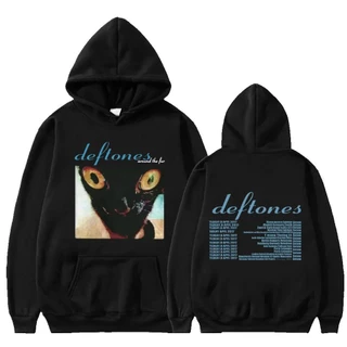 Deftones Ao Redor Do Gato De Passeio De Peles Hoodie Rock Band Gótico Sweatshirt Hoodies Streetwear Tee