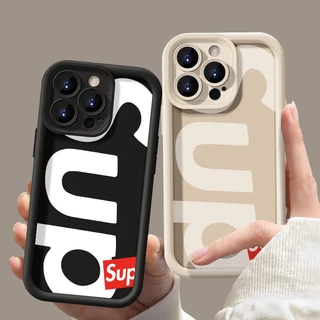 Moda Simples SUP Caixa De Silicone Macia E Fria Para IPhone 7 8 Plus X XR XS Max 11 12 13 14 15 Pro Criativa À Prova De Choque Cobertura Espessada Anti-Queda