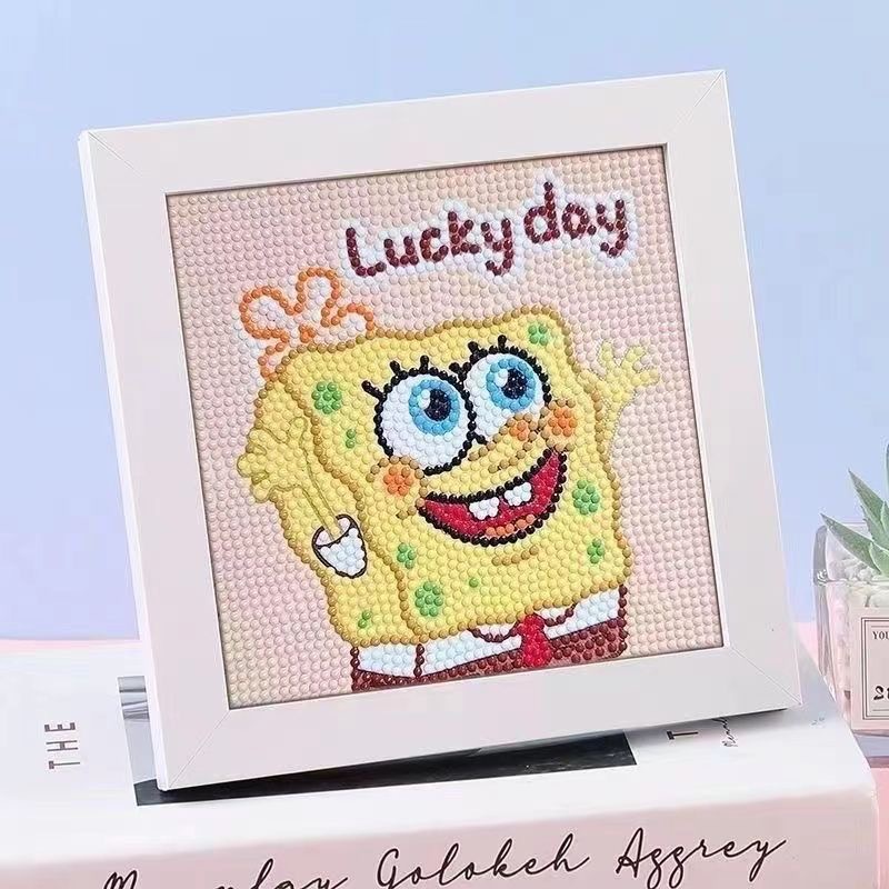 Pintura Com Diamante Anime Fofo 5D , Material De Arte E Artesanato Gem , Molduras De Bricolage Para Crianças