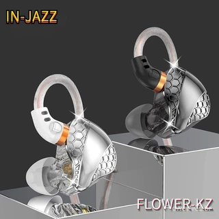 Flower-KZ in-JAZZ H89 Fones De Ouvido Esportivos Com Controle Remoto De 3,5mm Microfone Tipo C Plug Musical PK AK6 EDX PRO QK6 Ares TRN ZAR AS16 ZEX SKS ZVX