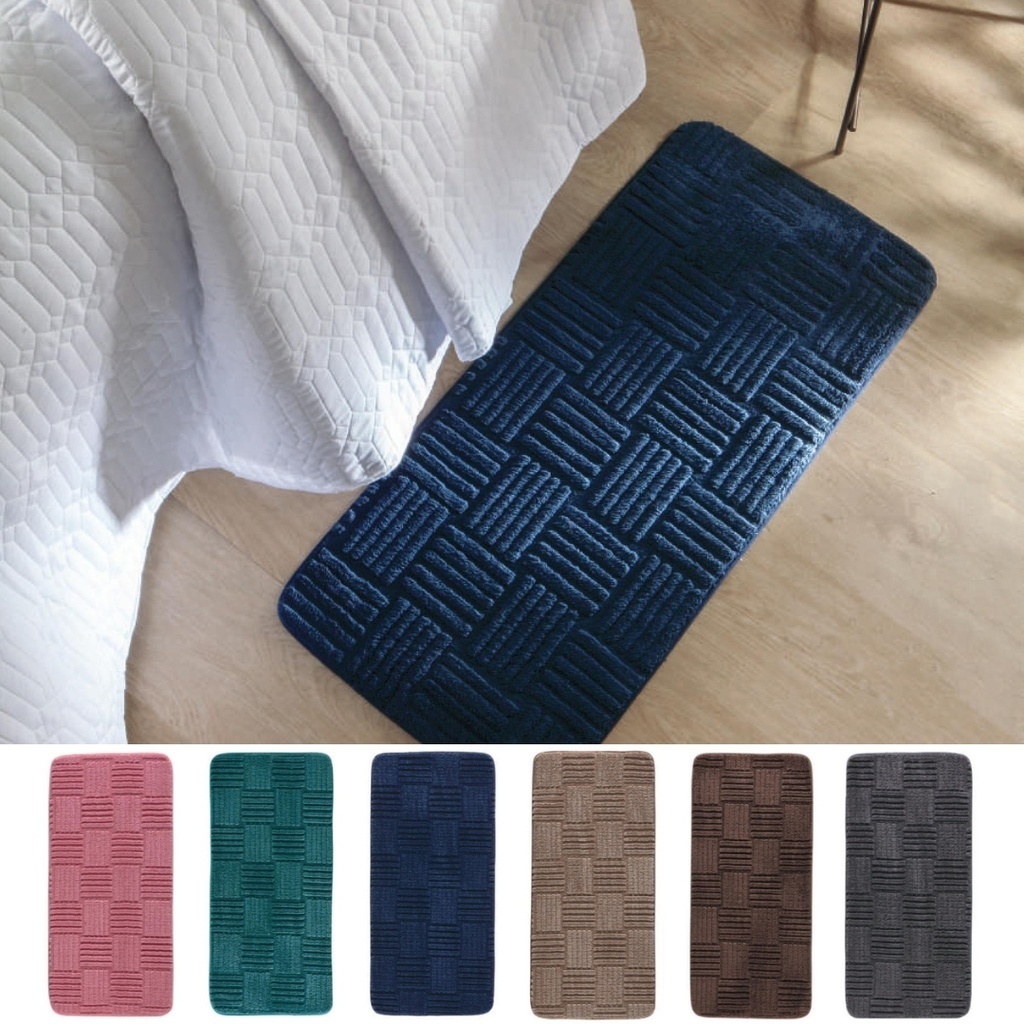 Tapete Passadeira Banheiro Cozinha Quarto Corredor Macio Antiderrapante Peludo Absorvente Grande 45x100cm