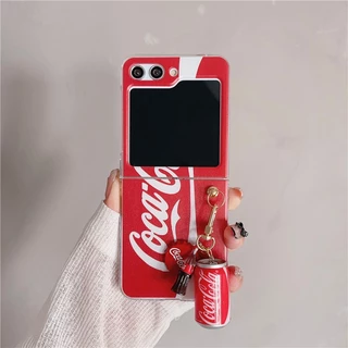 Coca Cola Capa Para Telefone Samsung Galaxy Z Flip 3 4 5 ZFlip5 ZFlip4 ZFlip3 Flip5 Flip4 Flip3 Traseira Dura À Prova De Choque