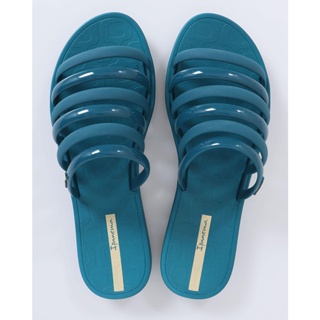 Chinelo Ipanema Feminino Slide Multitiras Azul Médio