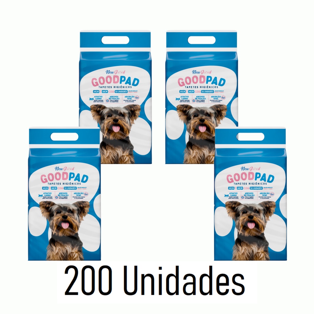 Kit Tapete Higiênico Good Pad 200 Unidades 60x60cm | Shopee Brasil
