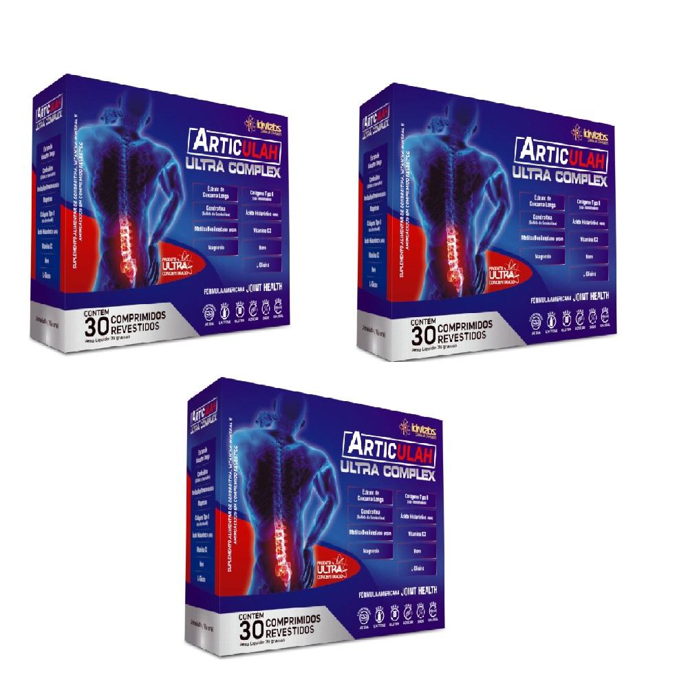 Kit ArticULAH Ultra Complex C/ 3Un 30 Comprimidos Revestidos | Shopee ...