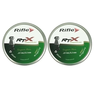 2x Chumbinho/Carabina 5.5mm 250un Rifle Premium RTX 18.13gr