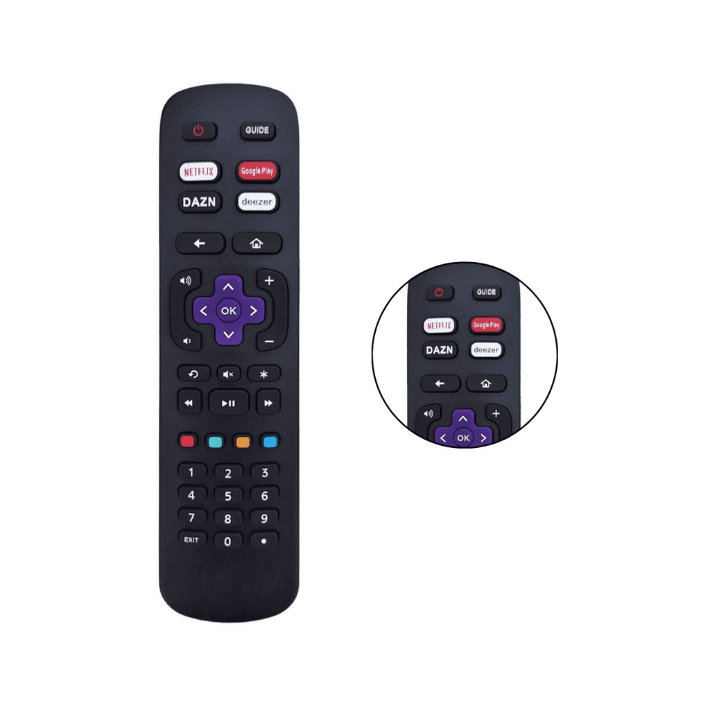 Controle Remoto Universal Compatível Com Smart Tv Aoc Roku | Shopee Brasil