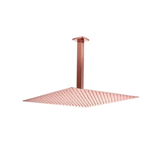 Chuveiro teto inox 304 Slim 40 cm + braço 25 cm Mundaú - Dourado Rose em Oferta na Shopee