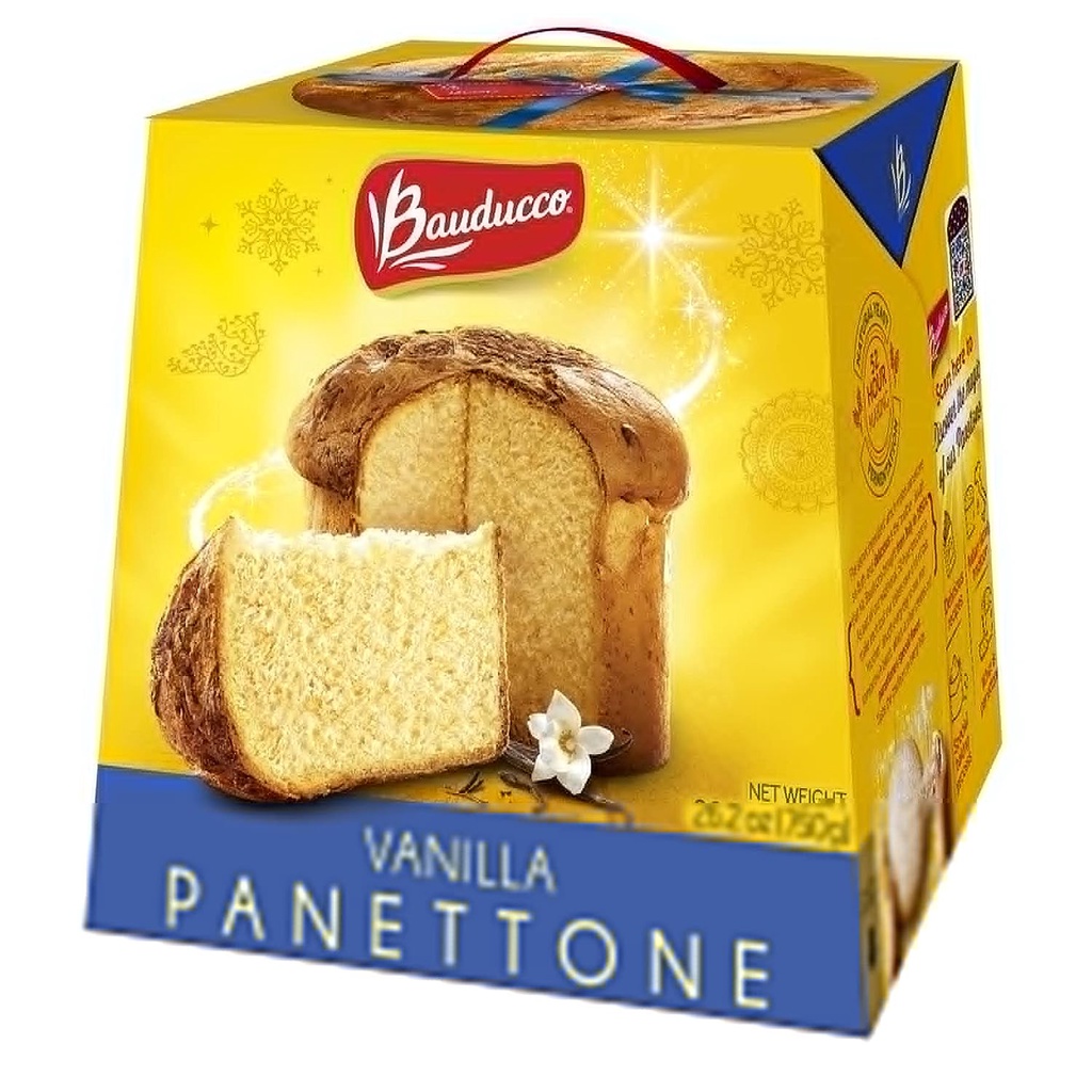Panettone Vanilla Baunilha Bauducco 750g Panetone Importado tipo Pandoro sem Frutas